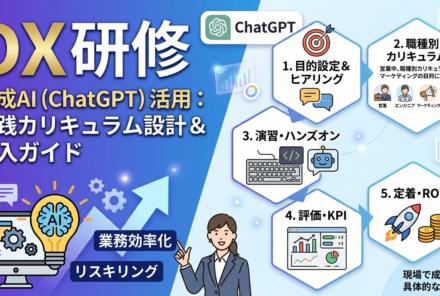 生成AI活用DX研修の全体像。