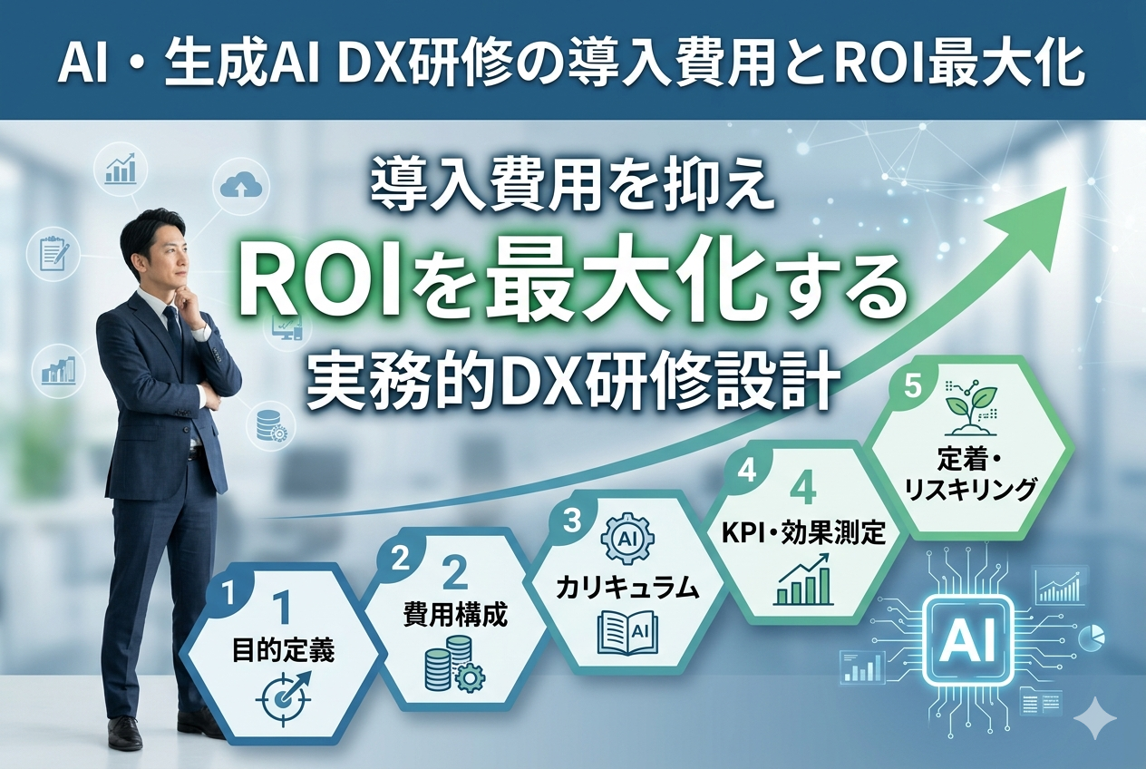 AI活用DX研修の費用とROI最大化図解