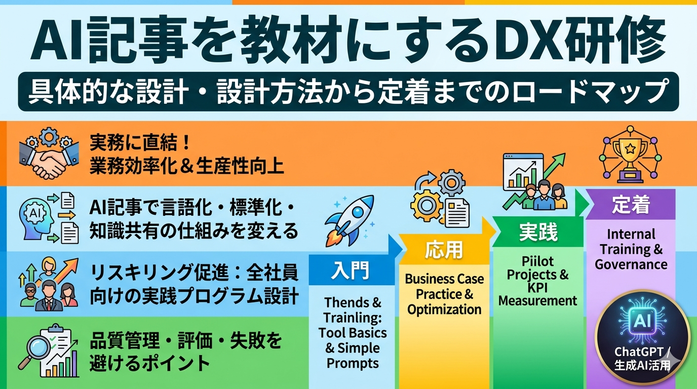 AI記事を活用したDX研修のロードマップ