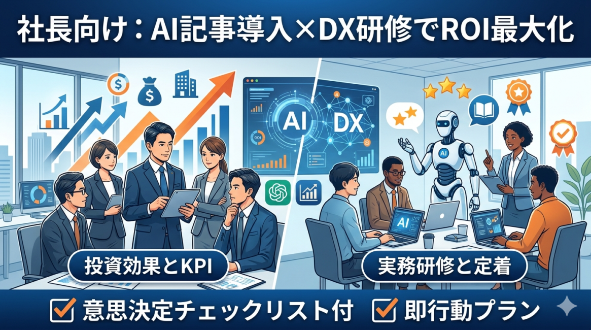 経営層向けAI活用とDX研修の投資効果